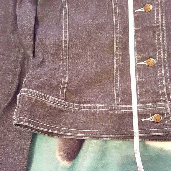 2/$20 Dex Stretch Denim Jacket, Dark Wash - Picture 4 of 14